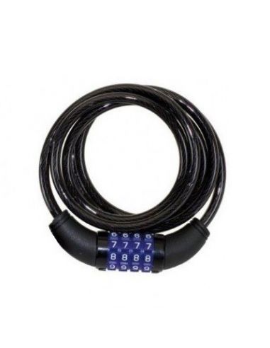 Antifurt Cablu Spiralat, Inchidere Cifru, 10x670mm